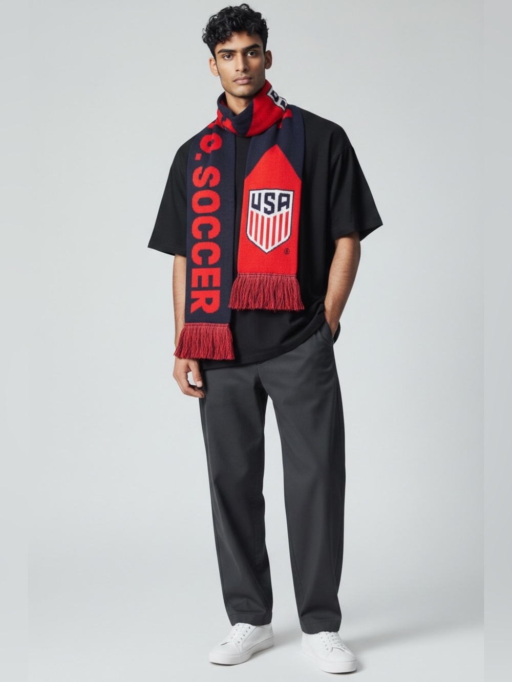 USA Soccer ⚽️ Official Red, White, & Blue Scarf Merchandise (NWT)